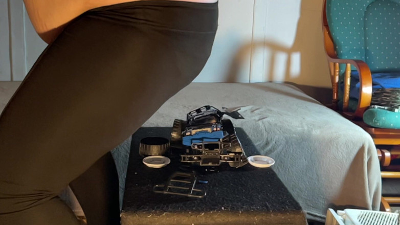 BeachBallsDuo: Plastic Toy Car Got Crushed by Lucys Fat Ass!