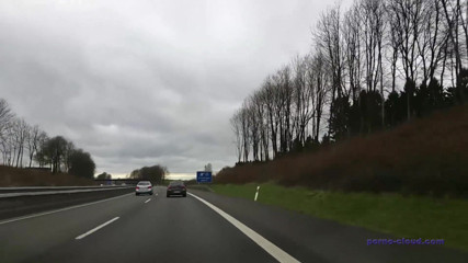 Porno Cloud: Big dildo fuck during car drive