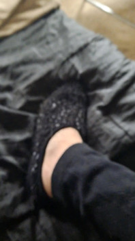 Fuzzy Sock Foot Peek-a-boo