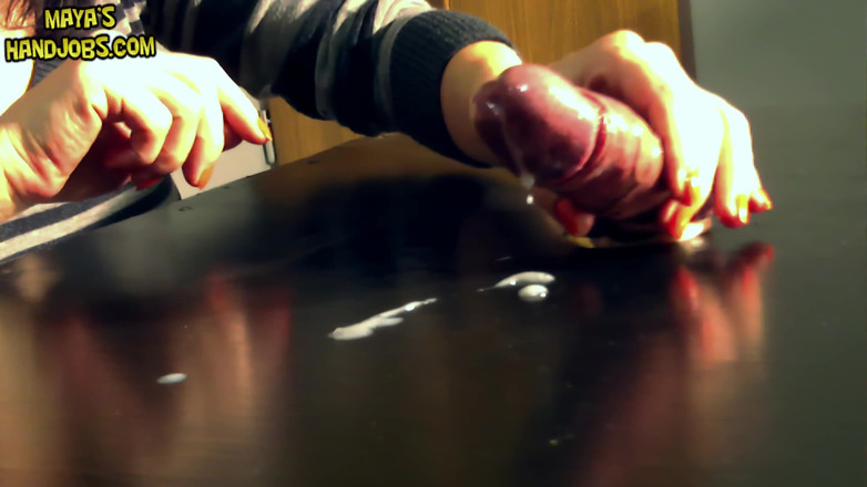 Mayashandjobs: 2 cumshots on cockboard