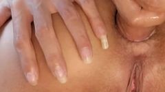 Greek kiss and anal sex with creampie.