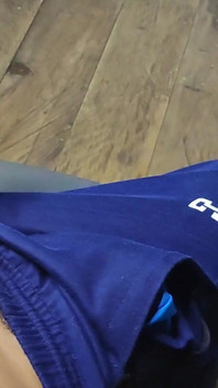 Man Jerks off a Big Load in His Sweatpants After Doing His Morning Exercise