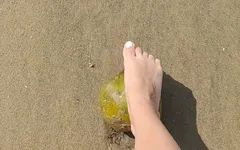 Foot Files: Self-Massage with Coconut on The Beach