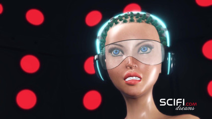 3dxpassion-transgender: Sci-Fi lights. 3d hot female android shemale plays with a horny...