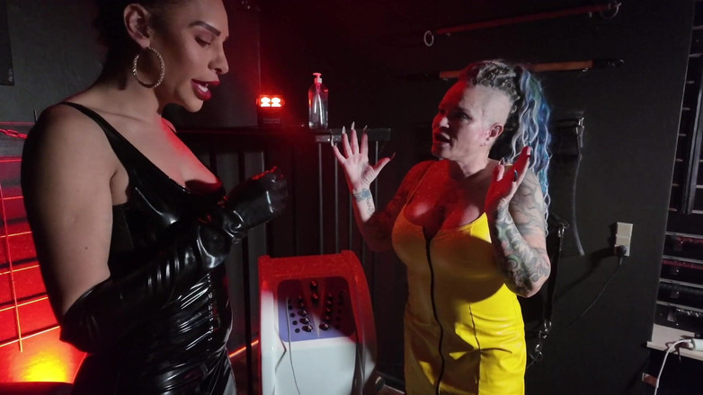 Dark Films Trans: Domina Teaches Shemale Valentina to Give Electro