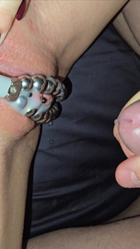 He Covers My Chastised Pussy in Cum
