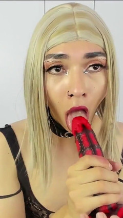 Your Step Sis Sucking Her Big Spider Dildo thumbnail