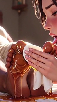 Huge SSBBW Makes Thin Girl Lick Her Big Soft Feet - Humiliation