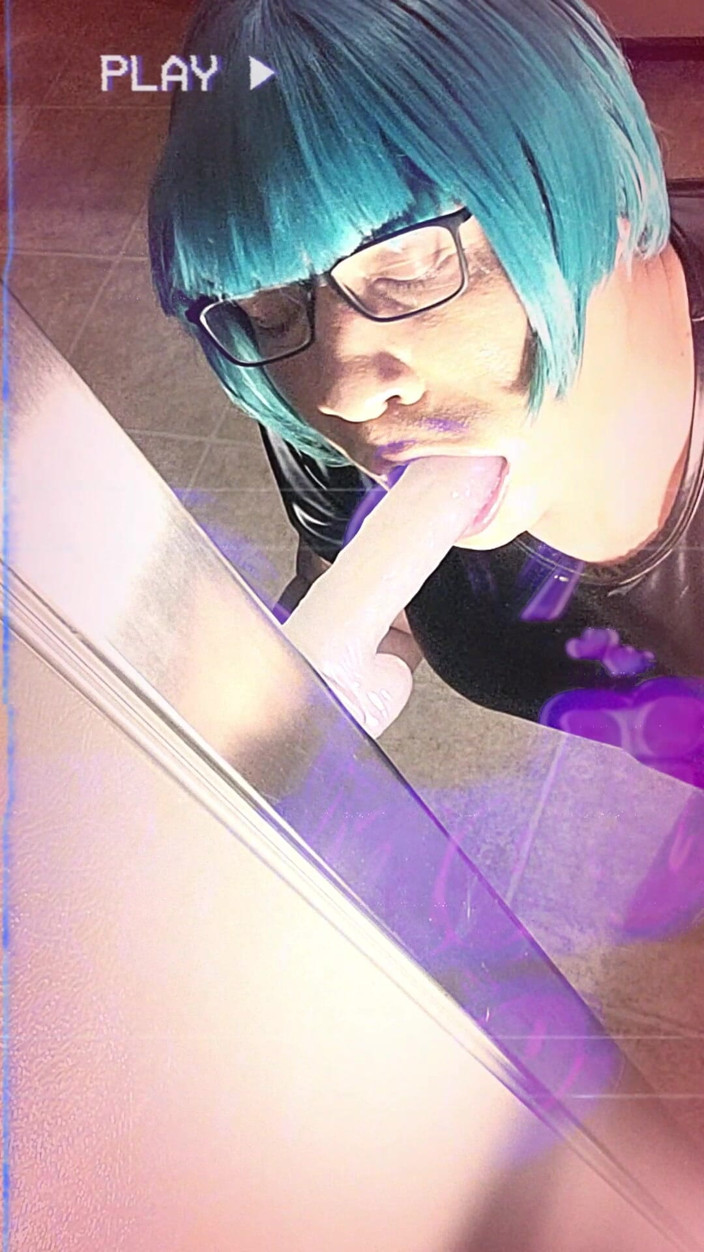 kandiKane: Hardcore Deepthroat Sissy Slut Shemale Sucks Super Sloppy Gagging Sick &amp;...
