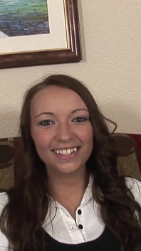 Fishnet teen banged after casting