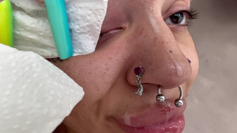 Nali Marie: POV výstřik na obličej, sperma hrát zpomalená prsa poskakující obrovský...
