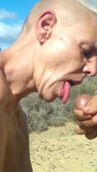 Compilation d’éjaculations en plein air en public dans les dunes de Maspalomas