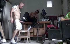 Sneaker submissions wit 2 babs boys with XXL cock