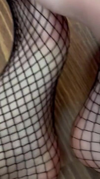 Fishnet Stockings on Feet