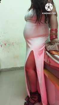 besar dengan teman wanita India di rumah