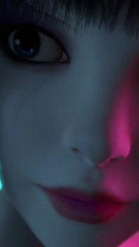 Nexus 3 Neon Dreams. Aşırı gırtlağına kadar alıyor. Büyük memeli esmerle cyberpunk seks