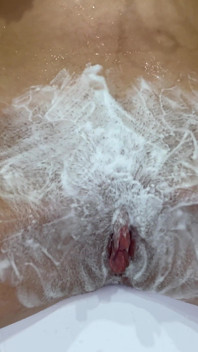 Shaving Unshaven Pussy Close up! Cute Blonde with Natural tits! pov!
