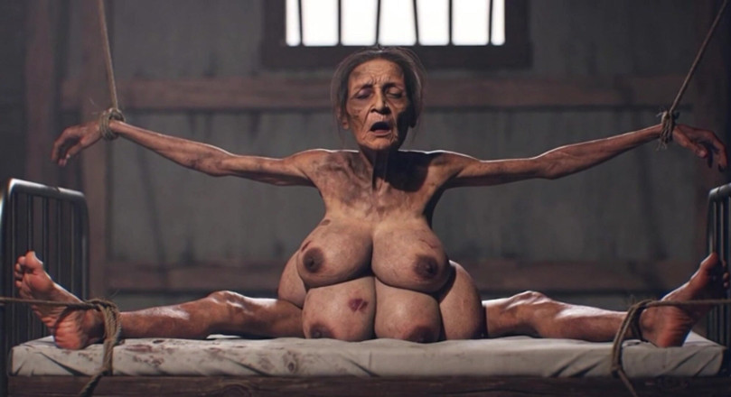 YOUR BEST FANTASY: Old Granny with 6 Breasts in Bondage - Extremely Horny &amp; Cumming Hard (ai)