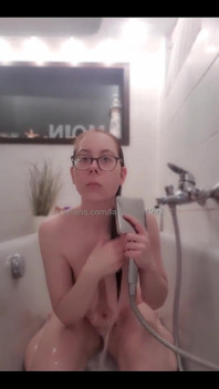 While showering