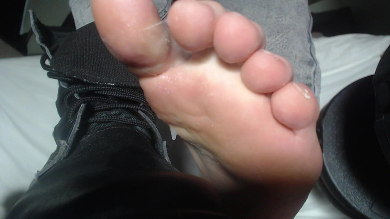 Hunky time: Dominante con gambe e sperma