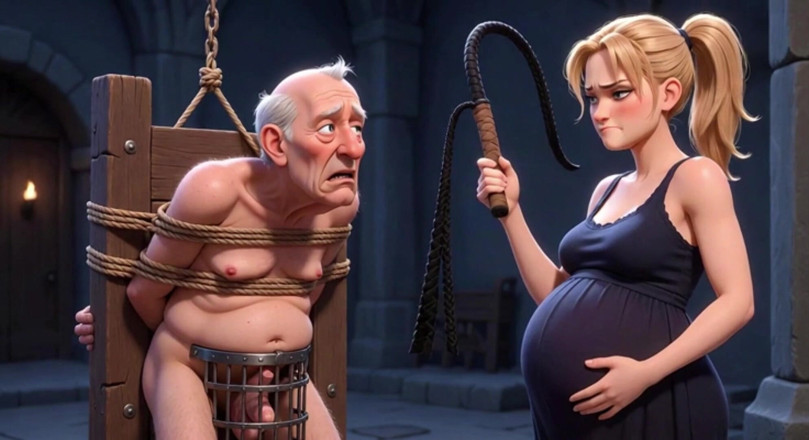 Anime Hentai: Patetický muž CBT ponížení - klec cudnosti a těžké bičování