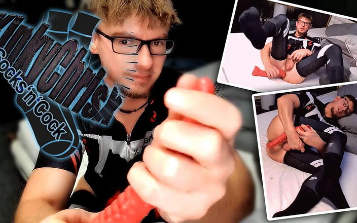 KinkyChrisX: Kinkychrisx w biodrach długie skarpetki Bawić się bardzo długą zabawką