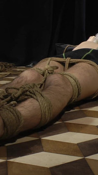 Nicky Tickling Roped Floor