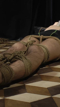 Nicky Tickling Roped Floor