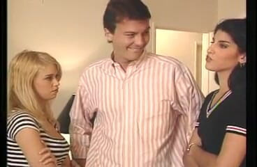 Cryptostudios: Blonde teen houskeeper and young baby sitter shared with their...