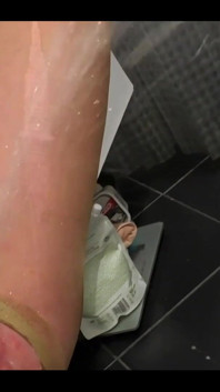 Very Very Strong Pee Stream on the Wall in Pantyhose and High Heels