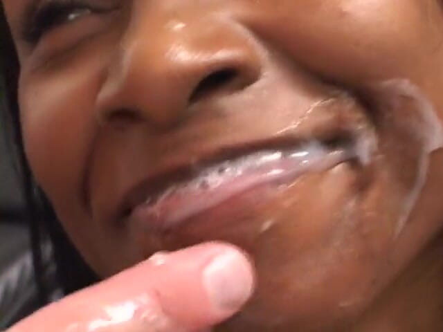 Whites on Blacks: Chocolate bitch with nice tits rides a thick white cock