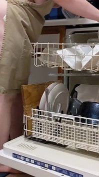 Big Butt MILF Loads the Dishwasher
