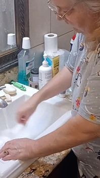 Washing My White Granny Panties for Client!