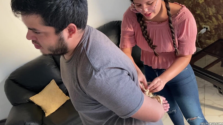 Selfgags femdom bondage: Najlepsi kumple ze szkoły na żywo swoje sekretne fantazje!