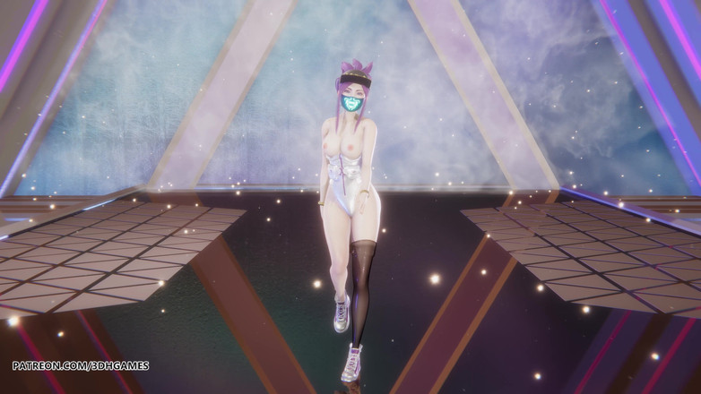 3D-Hentai Games: Mmd Aespa - Supernova Akali Sexy Striptýz League of Legends necenzurováno...