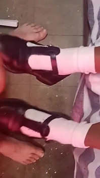 White Hunk Jack off to Students Sexy Shoes