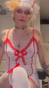 Sexy Goth Nurse Gives You Final Suck and Fuck Before Penectomy
