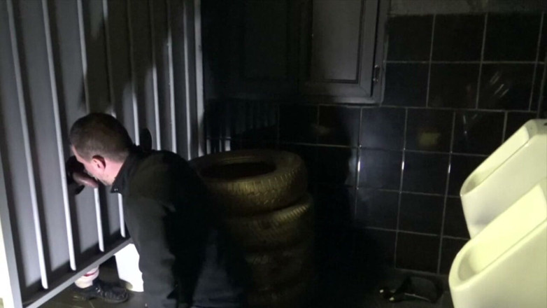 Recent amator bareback French porn: Slut Fucked Raw in Public Toilets by Arab