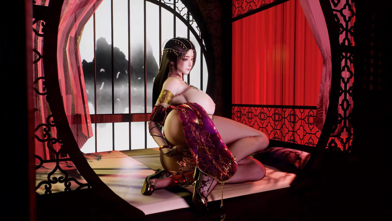 Why fuck so hard: 3Dぽっちゃり系セクシー熟女女王が若い巨根をからかって濡れたマンコを犯す