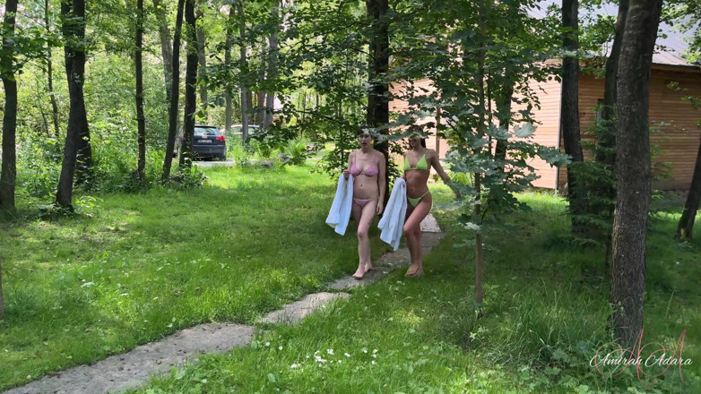 Amirah Adara: A Steamy Sauna Seance Threesome with Two Hot Babes