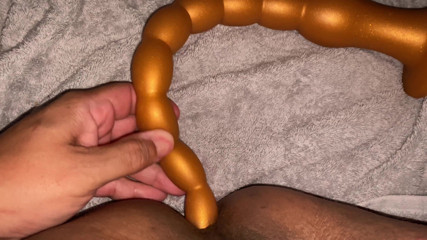 MrNomames: Taking a long butt plug