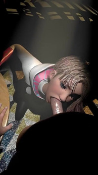 Spider Gwen nyepong kontol