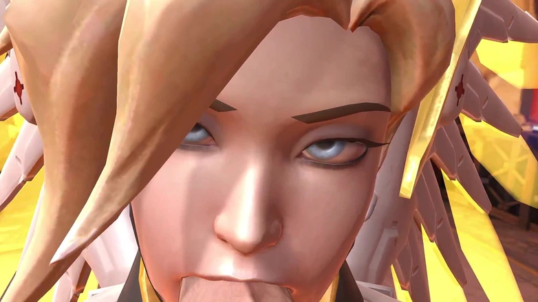 Wraith ward: Mercy blowjob. Overwatch parody