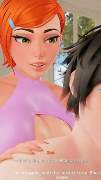 Nach dem training, Dehnung führt zu einer intensiven Reitsession mit Zoe - Mansion Days - Teil 1 - Brim - von Porn Game 4u