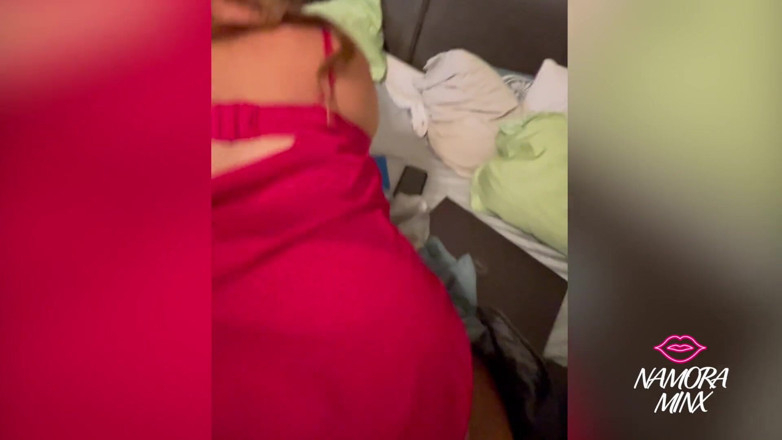 Namora Minx: Sexy BBW taking dick in her nightgown