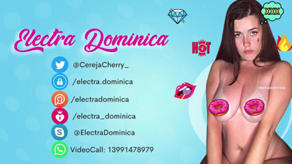 Electra Dominica: अधोवस्त्र पहनी काले बाल वाली सेक्सी गुलाबी दिखावा कर रही है