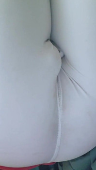 Cum Through White Nike Leggings Using a Vibrator Bullet