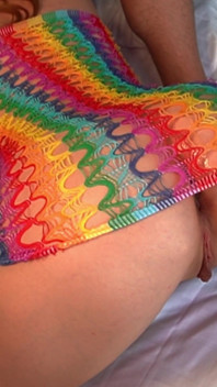 Homemade Sex Tape: Horny GF with Huge Tits in Fishnet Sucks & Fucks in Doggy with Loud Moans - Lilykoti