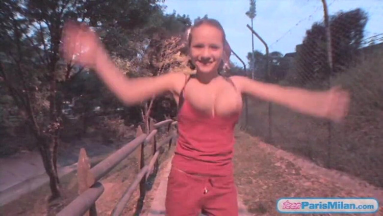 Teen Paris Milan: Paris Milan - Jumping jacks!