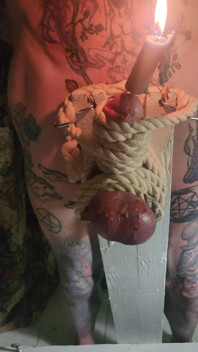 Goode Girl Flogging Balls by Candle Light Pt2